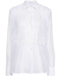 Ermanno Scervino - Cut-out Detail Semi-sheer Blouse - Lyst