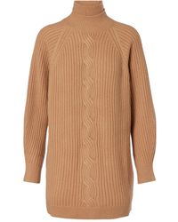 Max Mara - Cable-Knit Roll-Neck Dress - Lyst