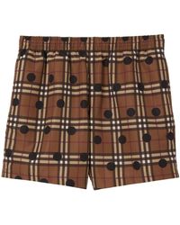 Burberry - Vintage Check Polka Dot-patterned Swim Shorts - Lyst