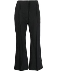Jil Sander - Tailored Cropped Cotton Trousers - Lyst