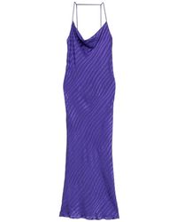Patrizia Pepe - Dévoré-Stripe Slip Dress - Lyst