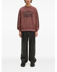 Aries - Temple-Print Sweatshirt - Lyst