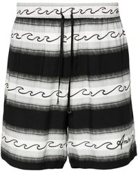 Amiri - Wave Baja Striped Shorts - Lyst