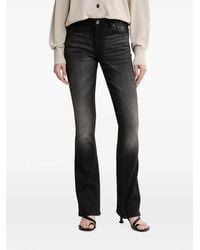 Fracomina - Faded-Effect Logo-Plaque Jeans - Lyst