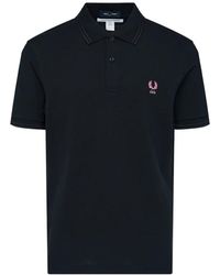 Comme des Garçons - X Fred Perry Logo-Embroidered Tipped Polo Shirt - Lyst