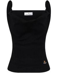 Vivienne Westwood - Anna Orb-Embroidered Draped Top - Lyst