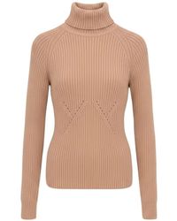 Isaia - Ribbed-Knit Roll-Neck Sweater - Lyst