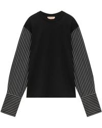 Marni - Striped-Sleeve T-Shirt - Lyst