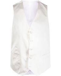 Silk-Mens Waiters/Wedding BLACK Waistcoat 4XL =48"=120cm Chest-P&P 2UK>1st Class 
