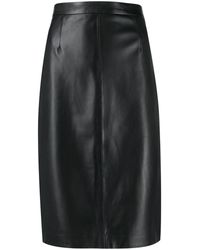 RED Valentino Falda de tubo ajustada - Negro