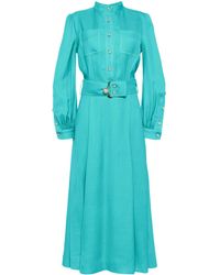 Elie Saab - Jurk Met A-Lijn En Ceintuur - Lyst