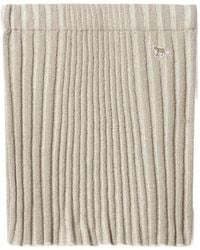 Maison Kitsuné - Ribbed-Knit Logo-Patch Mini Skirt - Lyst