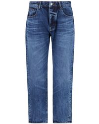 Armani Exchange - Whiskered Tapered-leg Jeans - Lyst