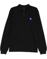 Adererror - Logo-Patch Long-Sleeve Polo Shirt - Lyst