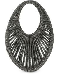 HIBOURAMA - Juliet Woven Crystal-Embellished Tote Bag - Lyst
