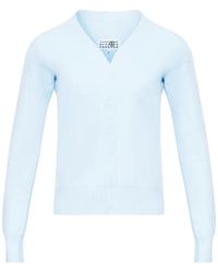 MM6 by Maison Margiela - V-Neck Buttoned Cardigan - Lyst