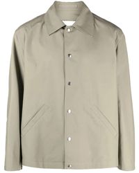 Jil Sander - Hemdjacke Mit Logo-Print - Lyst