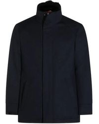 Montecore - Manteau Boutonné À Col Montant - Lyst