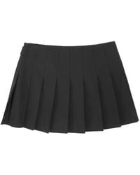 Vera Wang - Buckle-Detail Pleated Skirt - Lyst