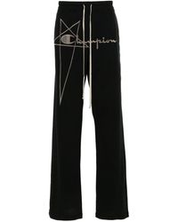 Rick Owens X Champion - Dietrich Logo-embroidered Track Pants - Lyst