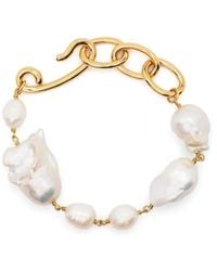 Jil Sander - Pearl-Pendant Chain Bracelet - Lyst