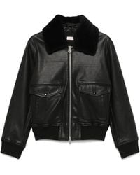 Fursac - Zip-Up Leather Jacket - Lyst