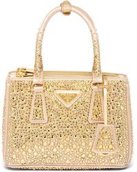 Prada - Galleria Crystal-Embellished Satin Mini Bag - Lyst