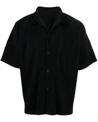 Homme Plissé Issey Miyake - Camp-collar Pleated Shirt - Lyst