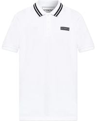 Iceberg - Logo-Patch Striped-Collar Polo Shirt - Lyst