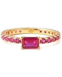 Izabel Display - Slim Square-Stone Ring - Lyst