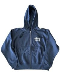 Stussy - Zip-Up Printed Hoodie - Lyst