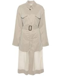 Maison Margiela - Paneled Trench Coat With Belt - Lyst