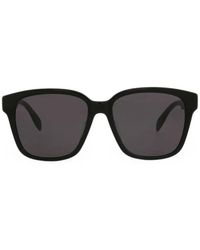 McQueen - Logo-Print Square-Frame Sunglasses - Lyst