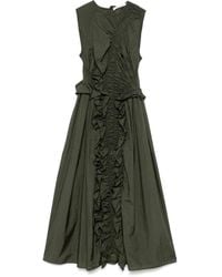 Cecilie Bahnsen - Midi-Jurk Met Ruches - Lyst