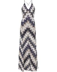 Missoni - Maxi Zigzag-Pattern V-Neck Dress - Lyst