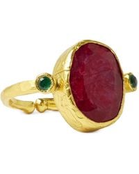 Ottoman Hands - Lucia Ruby Cocktail Rings - Lyst