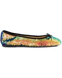 Inuovo - Sequin-Embellished Ballet Flats - Lyst