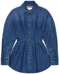 Givenchy - Vestido Cocoon Mediano De Tela Vaquera - Lyst