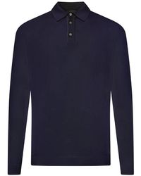 Roberto Collina - Three-Button Long-Sleeved Polo Shirt - Lyst