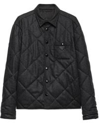 Prada - キルティング カシミアシャツジャケット - Lyst