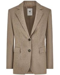 PT Torino - Blazer Boutonné À Revers Crantés - Lyst