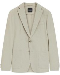 BOSS - Seersucker Single-Breasted Blazer - Lyst