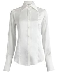 Balmain - Silk Satin Shirt - Lyst