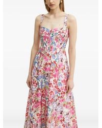 Bardot - Floral Corset Midi Dress - Lyst