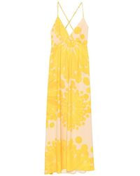 Themis Z - Helia Floral-Print Cross-Back Maxi Dress - Lyst