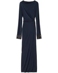 Lanvin - Dark Long Sleeve Maxi Dress - Lyst