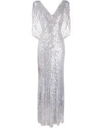 Jenny Packham Kleid mit Pailletten - Grau