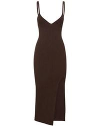 Michael Kors - Robe Mi-Longue À Fines Bretelles Et Col V - Lyst