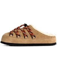 Prada - Mules Mit Shearling-Futter - Lyst