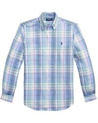 Polo Ralph Lauren - Check-Print Linen Shirt - Lyst